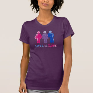 Bisexual Love is Love distressed T-Shirt