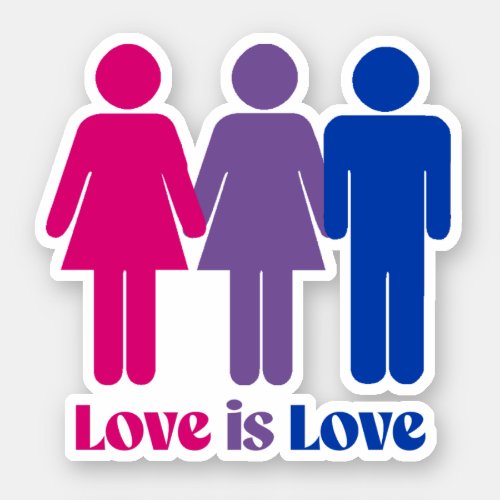 Bisexual Love is Love Female Sticker