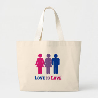 Bisexual Love is Love Large Tote Bag