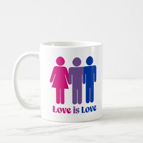 Bisexual Love is Love Male Coffee Mug
