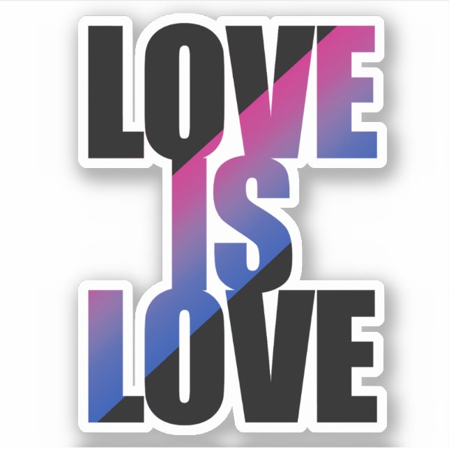 Bisexual Love is Love Sticker (Front)