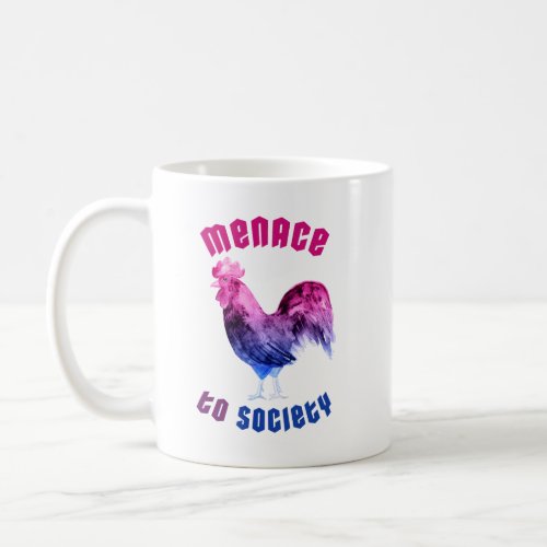 Bisexual Menace Rooster Coffee Mug