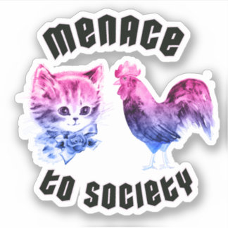 Bisexual Menace to Society Sticker