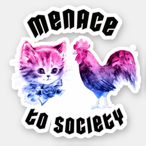 Bisexual Menace to Society Sticker