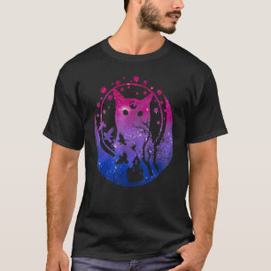 Bisexual Moon Space Cat Lgbt Gay Festival Pride Wi T-Shirt
