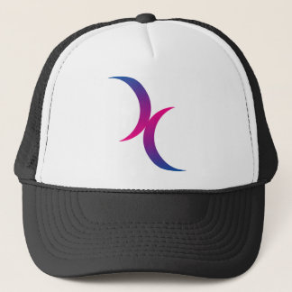 Bisexual moon symbol trucker hat