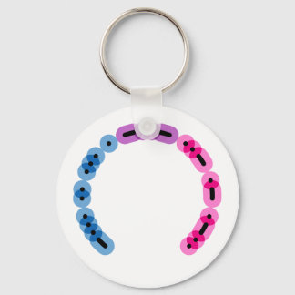 Bisexual Morse Code Arc Keychain