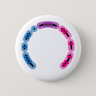 Bisexual Morse Code Arc Round Button