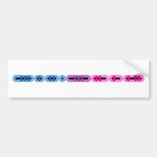 Bisexual Morse Code Bar Bumper Sticker