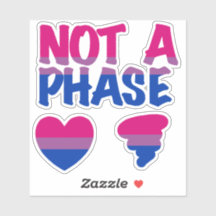 Bisexual Not Phase Heart Custom-Cut Vinyl Sticker
