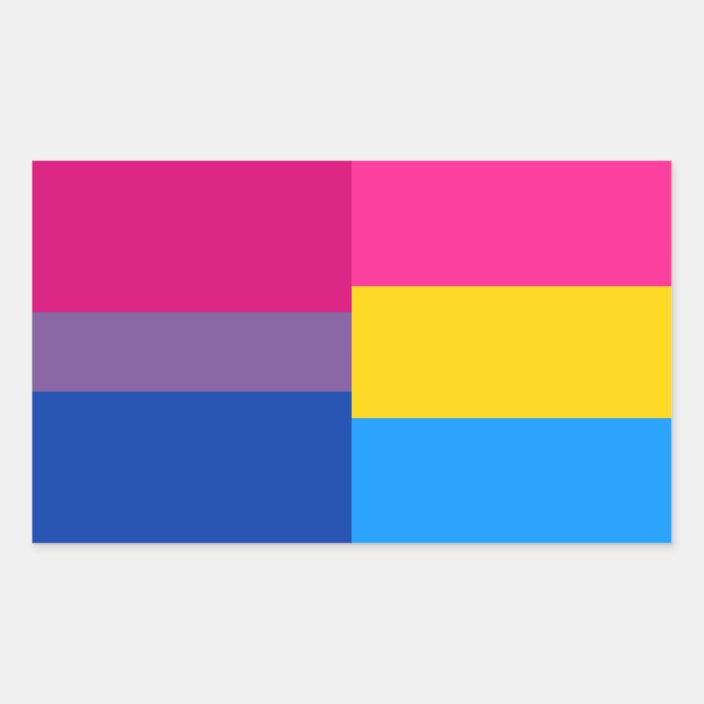 Bisexual Pansexual Flag Stickers Zazzle Com