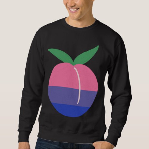 Bisexual Peach LGBTQ Bi Pride Flag Cottagecore Kaw Sweatshirt