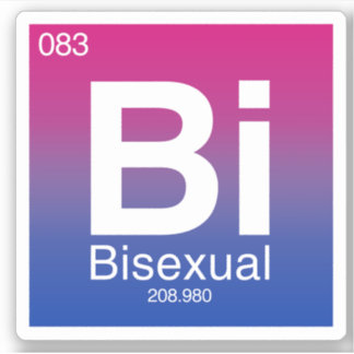 Bisexual Periodic Table Element Sticker