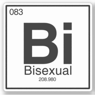 Bisexual Periodic Table Element Sticker