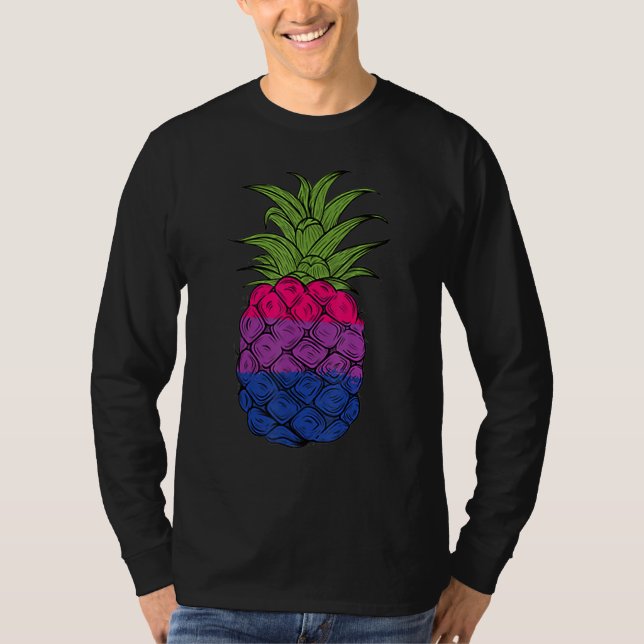 Bisexual Pineapple Bi Pride LGBTQ Pineapple Pride T-Shirt (Front)