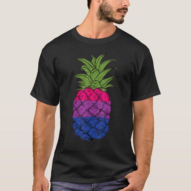 Bisexual Pineapple Bi Pride LGBTQ Pineapple Pride T-Shirt (Front)