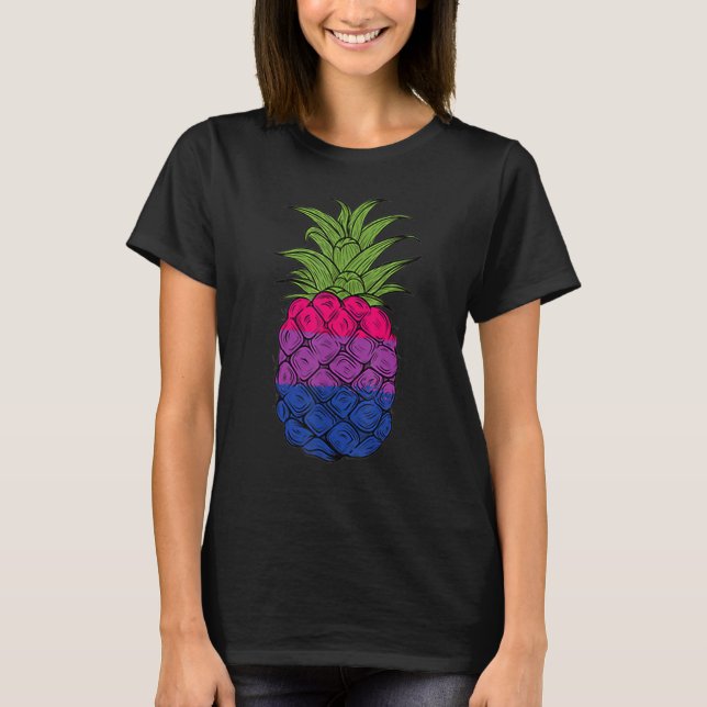 Bisexual Pineapple Bi Pride LGBTQ Pineapple Pride T-Shirt (Front)