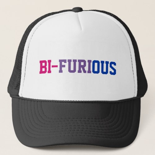 Bisexual Power Bi_Furious LGBT Trucker Hat