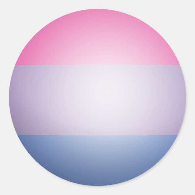 BISEXUAL PRIDE 3D COLORS -.png Classic Round Sticker (Front)