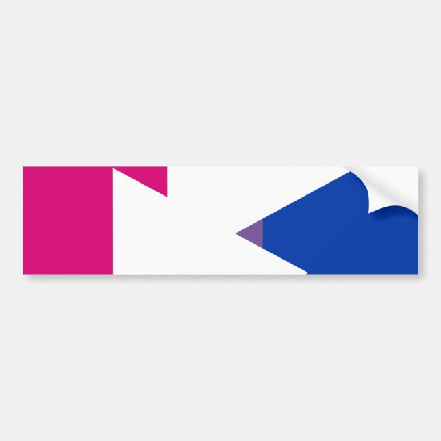 Bisexual Pride and Symbol Flag - Bumper Sticker (Front)