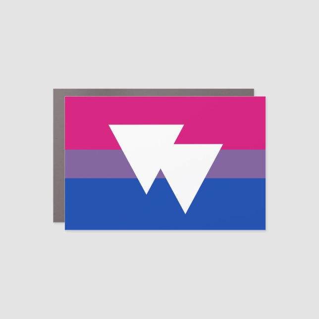Bisexual Pride and Symbol Flag - Car Magnet (Front)