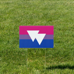 Bisexual Pride and Symbol Flag - Sign
