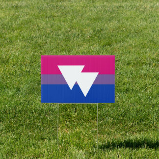 Bisexual Pride and Symbol Flag - Sign