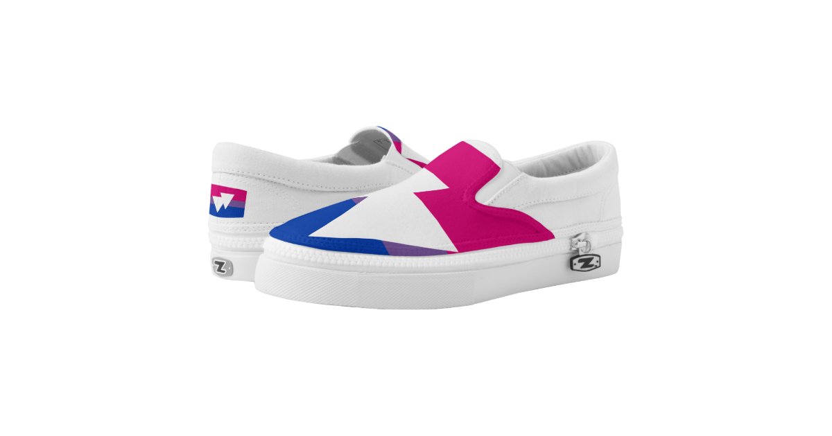 Bisexual Pride and Symbol Flag - Slip-On Sneakers | Zazzle