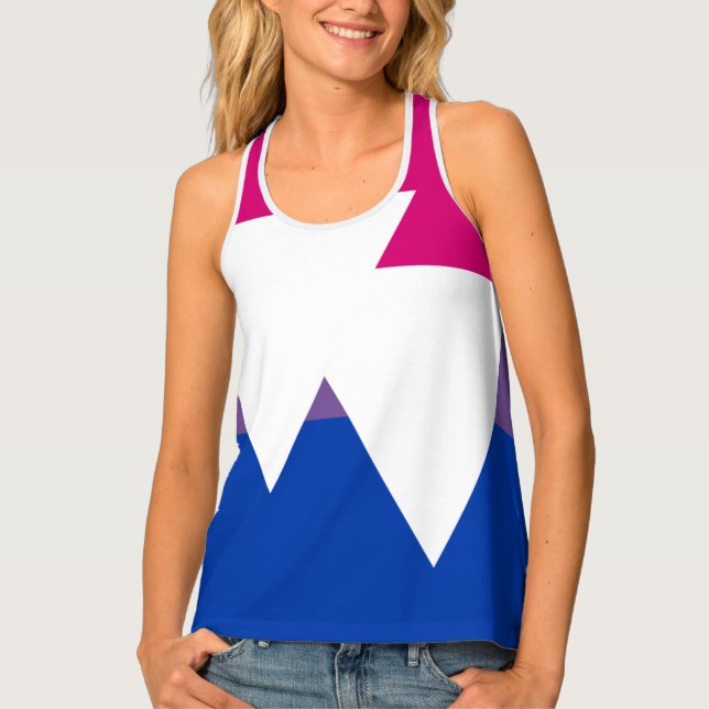 Bisexual Pride and Symbol Flag - Tank Top (Front)
