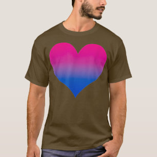 Bisexual Pride Bi Flag Heart Gradient Lgbtq Love  T-Shirt