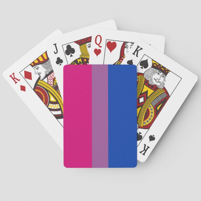 Bisexual Pride (Bi Flag) Poker Cards (Back)