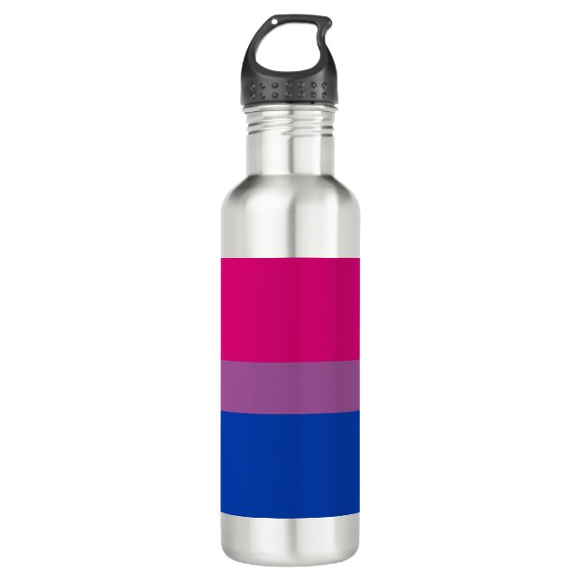 Bisexual Pride (Bi Flag) Stainless Steel Water Bottle (Front)