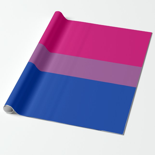 Bisexual Pride (Bi Flag) Wrapping Paper (Unrolled)