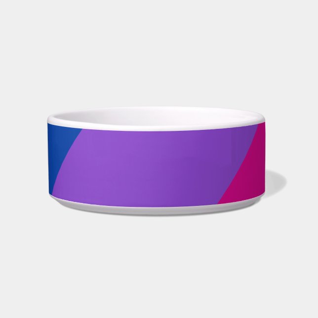Bisexual Pride, Bold Stripes, LGBTQ PRIDE Bowl (Front)