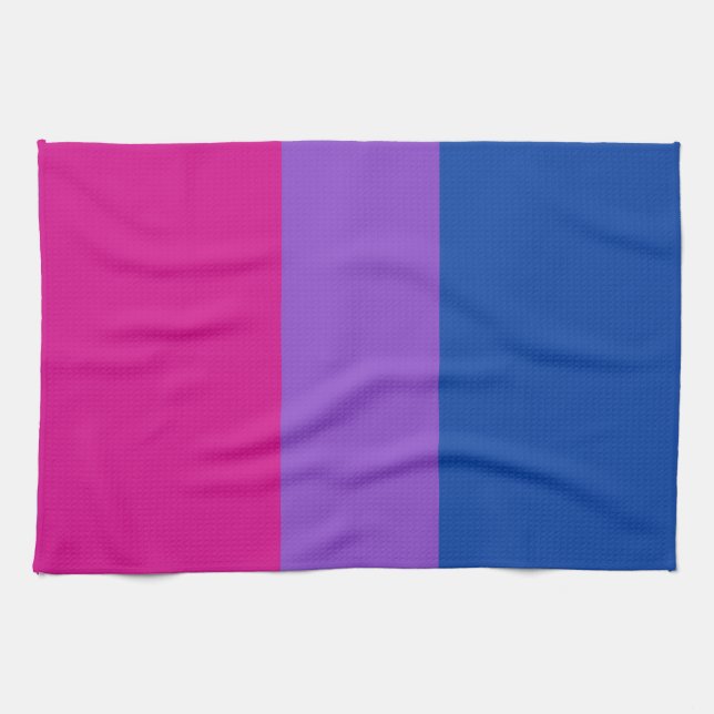 Bisexual Pride, Bold Stripes, LGBTQ PRIDE Kitchen Towel (Horizontal)