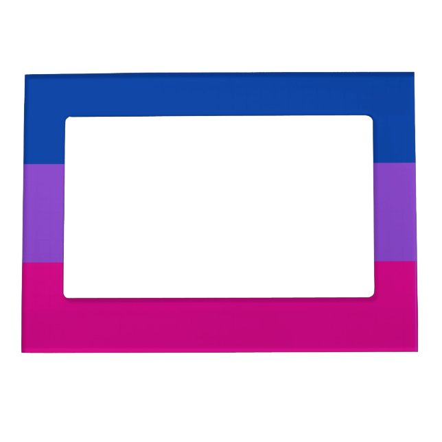 Bisexual Pride, Bold Stripes, LGBTQ PRIDE Magnetic Frame (Front)