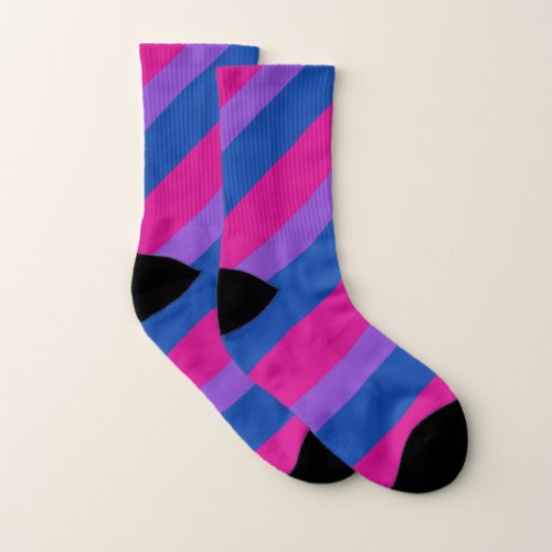 Bisexual Pride Bold Stripes LGBTQ PRIDE Socks