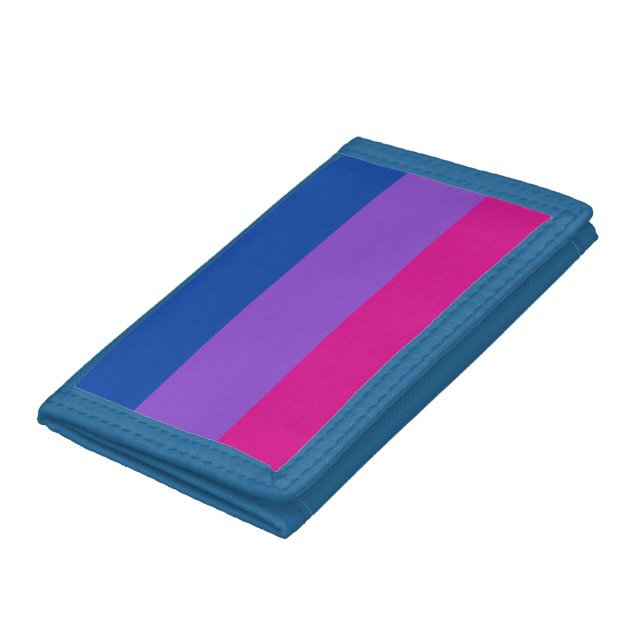 Bisexual Pride, Bold Stripes, LGBTQ PRIDE Trifold Wallet (Bottom)