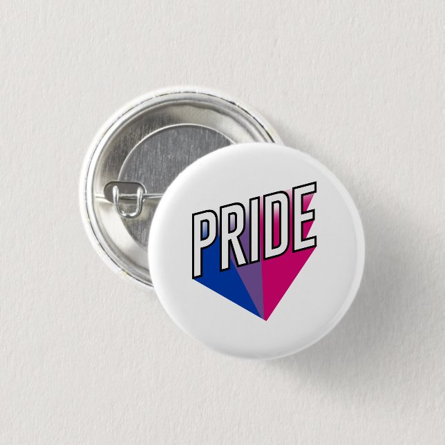 Bisexual Pride Burst Button (Front & Back)
