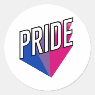 Bisexual Pride Burst Classic Round Sticker