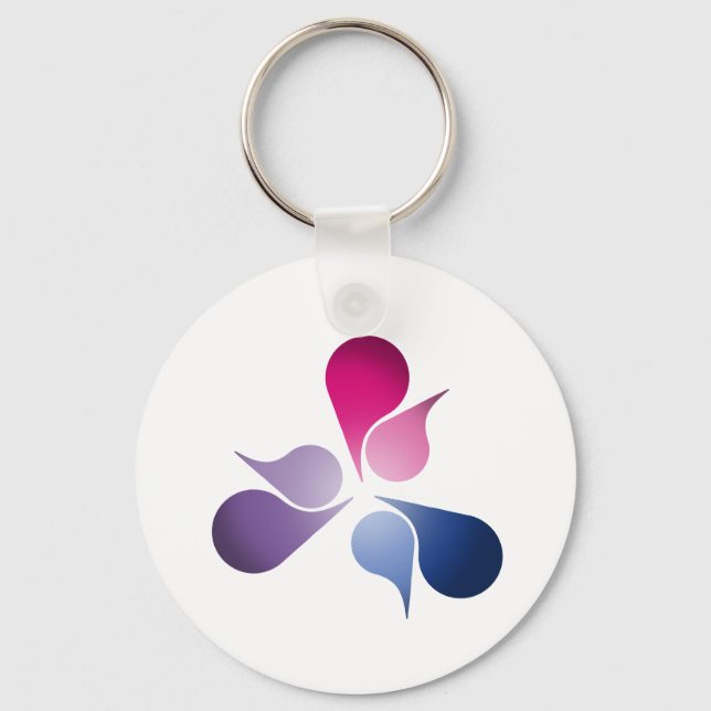 BISEXUAL PRIDE BURST KEYCHAIN (Front)