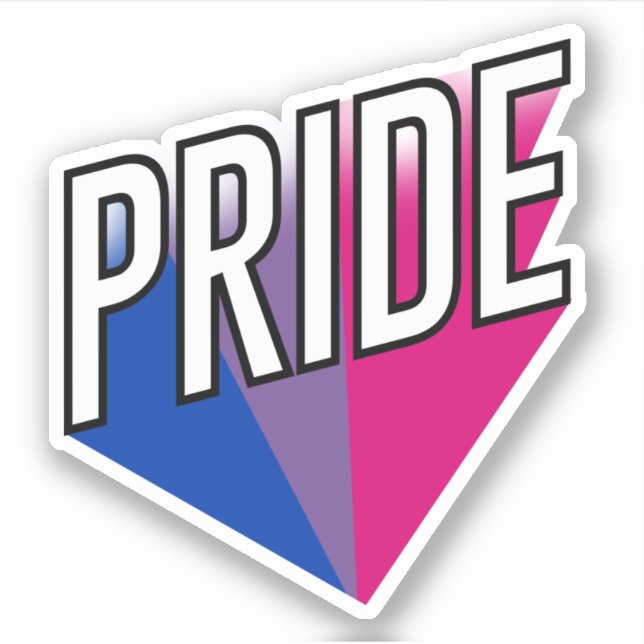 Bisexual Pride Burst Sticker (Front)