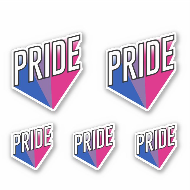 Bisexual Pride Burst Sticker (Front)