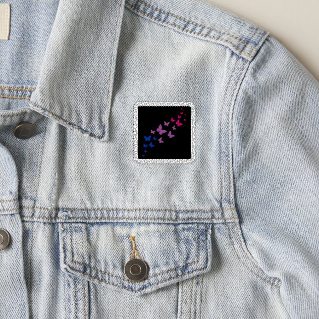 Bisexual Pride Butterfly Trail Patch (On Jacket)