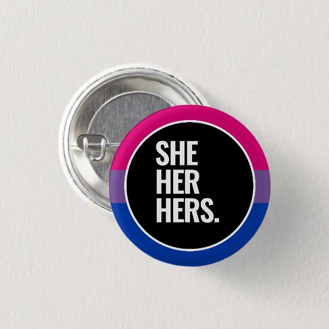 Bisexual Pride Button (Front & Back)