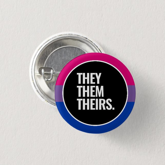 Bisexual Pride Button (Front & Back)