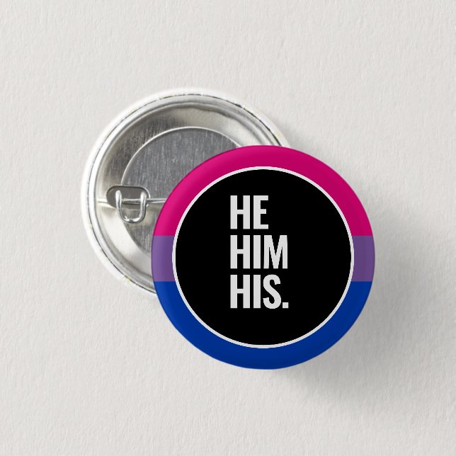 Bisexual Pride Button (Front & Back)