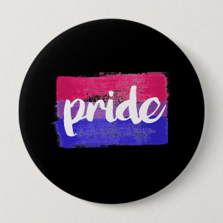 BISEXUAL PRIDE CALLIGRAPHY - PAINTED BISEXUAL PRID PINBACK BUTTON