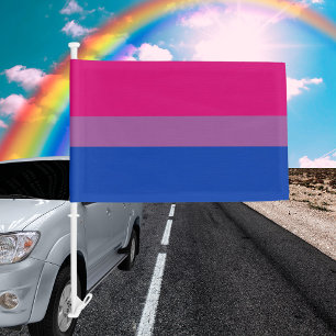 Bisexual Pride Car Flag