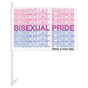 Bisexual Pride Car Flag